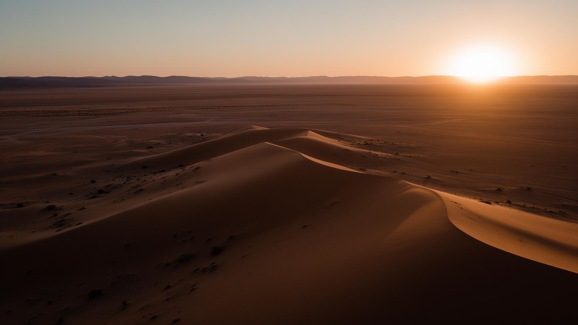 Namibian desert at golden hour